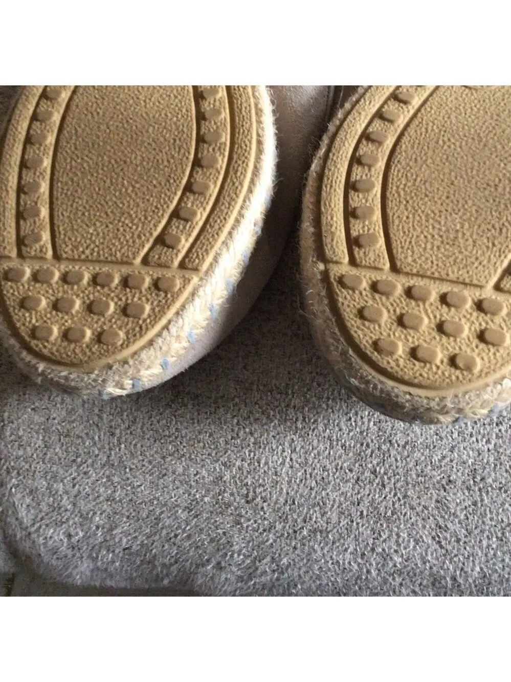 Verbenas Beige Suede Espadrille Slide Sandals Made in Spain Sz 38